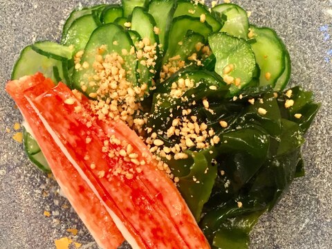 きゅうりとわかめの酢の物